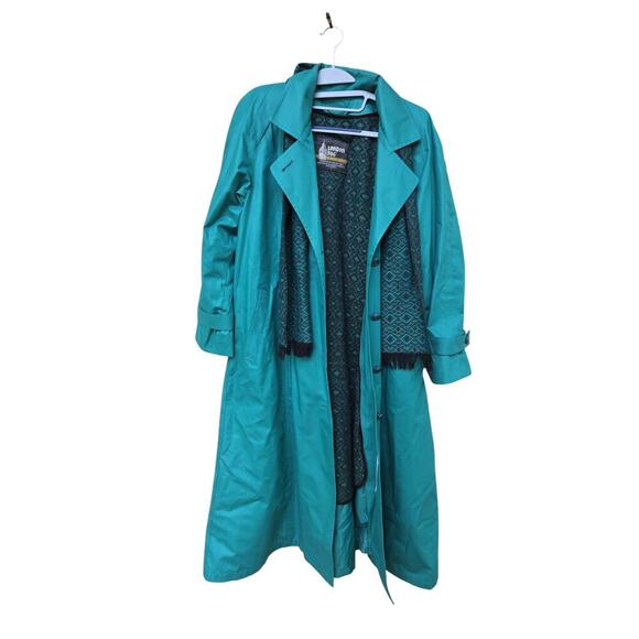 London Fog Flannel Lined Trench size 8 reg - Picture 2 of 7